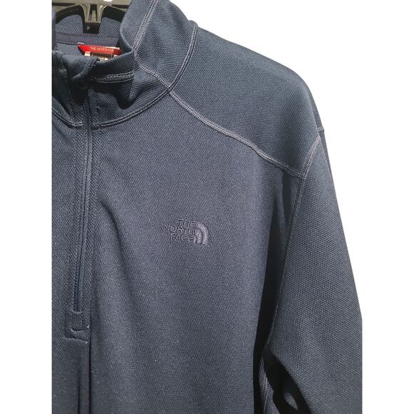 The North Face Blue 1/4 Zip Pullover Men's Polartec Power Dry Base Layer Size L - Picture 2 of 7